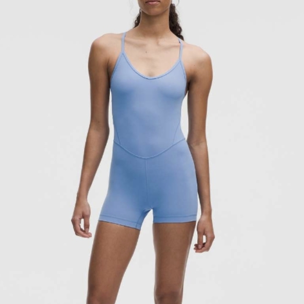 Lululemon Align Cross-Back Bodysuit 4" Pool Party NWT - Picture 1 of 8